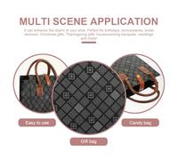 NIYANGLE Porte-Bouteille Vin Rouge Cuir PU Réutilisable avec Poignées Cadeau Pratique et Élégant pour Bouteilles Emballage et Transport