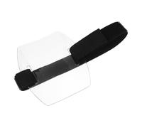 NIYANGLE Porte-carte D'identité Étanche en Pvc avec Bracelet Ajustable Noir, Étui à Cartes Horizontal pour Badge Sécurité Sociale et Permis de Conduire, Brassard Porte-badge Pratique