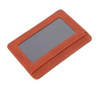 NIYANGLE Porte-Cartes Vertical en PU Grainé Effet Marron, Pochette Compacte pour Cartes Bancaires et Cartes D’identité, Organiseur Léger Voyage et Usage Professionnel