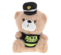 NIYANGLE Porte-clés Ours Peluche Petit Pendentif Paquet, Policier Mignon