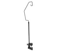NIYANGLE Porte-cordon de fer à vapeur en fer noir, support de guide-câble anti-nœuds, facile à installer, stable, pour planche à repasser en petit studio