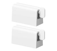 NIYANGLE Porte Dentifrice Mural Blanc 2 Pièces Presse Tube sans Perçage Installation Rapide Support Mural Adapté Salle de Bain
