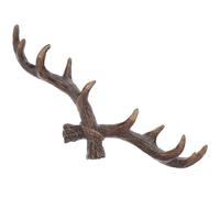 NIYANGLE Porte-manteau Mural en Résine Couleur Marron Foncé Grand Modèle Crochet Mural Décoratif de Bois de Cerf pour Cintres et Accessoires Entrée Salon Chambre
