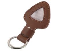 NIYANGLE Porte-médiators en Cuir PU Marron pour Guitare, Petit Étui Porte-Picks Portable Porte-clés, Protège Médiators de Rayures et Chocs, Étui de Voyage Pratique pour Guitaristes