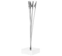 NIYANGLE Porte-Photos de Bureau Original d'arbre Argenté avec 8 Branches et Pinces Métalliques pour Afficher Notes et Œuvres d'art sur Bureau