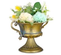 NIYANGLE Pot de Fleur Métal Vintage Décoratif pour Intérieur Support de Fleurs Fer Compact et Séchées Vase de Table Élégant pour Maison et Mariage