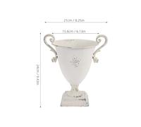 NIYANGLE Pot de Fleurs Vintage Fer Rétro Vase Décoratif Rustique pour Fleurs Fraîches ou Séchées Ornement Maison et Salle de Bain Planteur Style Américain Campagne