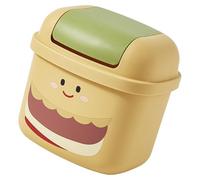 NIYANGLE Poubelle de Table Couvercle, Bac de Rangement Décoratif en Plastique Forme Hamburger Mignonne Compacte et Fonctionnelle pour Bureau et Maison