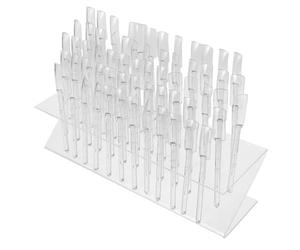 NIYANGLE Présentoir à Vernis à Ongles Élégant 64 Emplacements en Plastique, Design Compact de Z, pour Services Mobiles et Organisation D'accessoires Onglerie