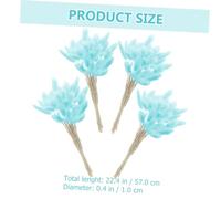 NIYANGLE Queues de Lapin Séchées Naturelles, Bouquet 60 Pièces Bleu Clair, Herbe Séchée Décorative pour Mariage, Composition de Fleur, Décoration Maison, Jardin et Fête