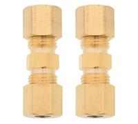 NIYANGLE Raccords à Compression en Laiton 1/4 pour Tubes Pneumatiques et Hydrauliques Lot de 2 Pièces Union de Tube de Compression Réutilisable Étanchéité Garantie Adapté Maintenance