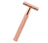 NIYANGLE Rasoir de Sûreté Manuel Ancien pour Barbe et Corps Lame Ultra-fine Poignée Antidérapante Chromée Accessoire de Rasage Précis pour Homme et Femme