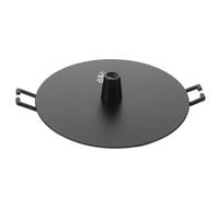 NIYANGLE Rosace de Plafond Encastrée Noire en Métal Forme Ronde Plate, Support Sécurisé et Fixation à Clip pour Downlight Base, Adaptée aux Travaux de Rénovation à Domicile