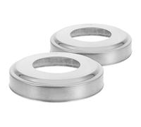 NIYANGLE Rosaces de Remplacement en Acier Inoxydable pour Échelles de Piscine Creusée, Caches Noirs 102x51 Mm pour Rampes et Mains Courantes, Lot de 2 Pièces pour Sécurité et Protection