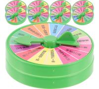 NIYANGLE Roue à Farces de Fête en PP 10 Pièces, Roue de Punition Rotative Solide et Pratique, Jeu de Société Interactif pour Soirées et Anniversaires