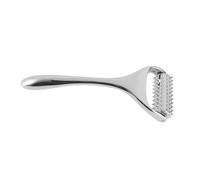 NIYANGLE Rouleau De Beauté Féminin Massage Facial Portatif Compact En Alliage De Zinc Argenté Pour Contour Des Yeux Soins Du Visage Portable