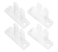 NIYANGLE Roulettes de Porte Moustiquaire avec Guide Surélevé Anti-saut Ensemble de 2 en Nylon et Roues Inférieures Concaves pour Réparation de Fenêtre et Porte Balcon