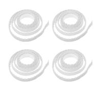 NIYANGLE Ruban Auto-adhésif en Dentelle de Coton Blanc pour Accessoires de Scrapbooking et Cadres Photo, 4 Rouleaux de 2 Yards