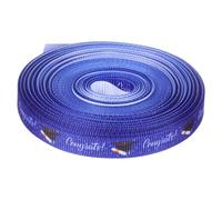 NIYANGLE Ruban Présent de Remise de Diplôme en Polyester Bleu 10mm, 9 M | Rouleau Élégant pour Créations DIY et Célébrations, Conserve Sa Forme, Usage Polyvalent, Grand Format