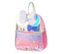 NIYANGLE Sac à Dos Garçon et Filles Nœud et Paillettes Arc-en-ciel, Design Ergonomique Imperméable en Cuir Synthétique et Polyester, pour L'école Randonnée Couleur Aléatoire