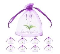 NIYANGLE Sachets de Lavande Vides en Maille 5G, Lot de 50 Violet Profond, Cordon de Serrage, Utilisables pour Thés, Épices et Rangement Aromatique