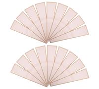 NIYANGLE Sachets D'emballage pour Fleurs Transparents Imperméables, Format Trapèze, Bordure Dorée Rose, 50 Pièces, Manches Pratiques pour Bouquets Décoratifs et Usage Fleuriste