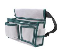 NIYANGLE Sacoche à Outils Multifonction en Toile Résistante Blanche, Grosse Taille à Double Poche, Ceinture Porte-Outils Réglable pour Chantier de Menuiserie et Électricien, Rangement