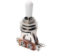 NIYANGLE Sélecteur de Guitare Électrique à 3 Positions 2 Pièces Capuchon Blanc et Finition Chromée Interrupteur Ouvert Oscillant Gn104A Remplacement pour Micros de Guitare Électrique