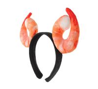 NIYANGLE Serrage-tête Créatif Crevette Factice Taille Unique Léger Accessoires De Cheveux Pour Cosplay Fête Anniversaire Photomaton