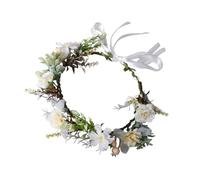 NIYANGLE Serre-tête De Mariée Avec Décor Floral Artificiel Accessoire De Coiffure Pour Filles Et Photos