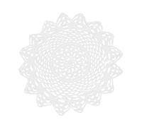 NIYANGLE Set de Table Crochet Rond 30 CM Blanc en Coton 100% Naturel Napperon Européen Vintage Dessous de Plat Artisanal pour Mariage et Réception Décoration de Table Élégante