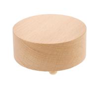 NIYANGLE Socle en Bois de Hêtre Lisse 7,5 Cm pour Boîte à Musique Mécanique à Remonter Manuellement, Base Ronde Stable DIY pour Décoration Musicale et Loisirs Créatifs