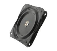 NIYANGLE Socle Pivotant Carré 3 Pouces 1.0 Mm en Fer Noir pour Meuble, Plaque de Roulement à Billes Pivotantes, Base Pivotante pour Chaise et Tabouret de Bar, Fixation Rotative sur Meuble