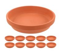 NIYANGLE Soucoupes Rondes Design Stable à Bord Bas, Faciles à Nettoyer 12pcs en Terre Cuite pour Plantes pour Rebords de Fenêtre et Balcons