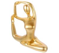 NIYANGLE Statuette Dorée Décoration Synthétique de Résine en Zen Yoga