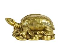 NIYANGLE Statuette Tortue Décorative en Laiton, Modèle Classique Chinois