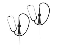 NIYANGLE Stéthoscope Mécanicien Noir en Acier Inoxydable et Plastique, Diagnostic Précis des Cylindres, Portable, pour Vérifications Quotidiennes et Ateliers de Réparation, Lot de 2 Pièces