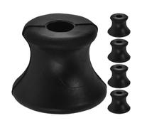 NIYANGLE Support de Fourchette de Résonance en Caoutchouc Noir 5pcs pour Yoga et Contemplation, Base Antidérapante Portable pour Relaxation Sonore Stable
