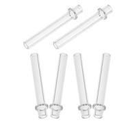 NIYANGLE Support de Mèche en Verre 6 Pièces pour Lampes à Pétrole, Tube de Remplacement pour Lampes à Huile, Accessoires pour Éclairage d'Intérieur et Extérieur, Installation Rapide