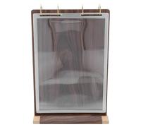 NIYANGLE Support de Menu à Multiples Bois de Noyer Porte-affiche Vertical Double Face avec Base Présentoir de Table Polyvalent pour Restaurant Menu et Publicité