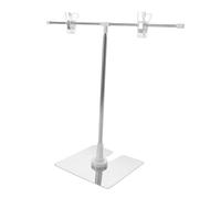 NIYANGLE Support de Poster Réglable Métal Inoxydable Présentoir de Bureau Compact pour Affiches Panneaux et Bannières Support Suspendu Polyvalent pour Supermarchés et Cafés