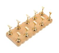 NIYANGLE Support De Pratique Pour Ongles Bois Base Stable Et Support Amovible Pour Faux Ongles Conseils Pour Manucure Pour Débutants Et Formation Nail Art