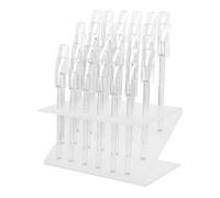 NIYANGLE Support De Rangement Pour Nail Art 32 Trous Plastique Transparent Salon De Manucure Présentation Ongles Table Nettoyage Facile