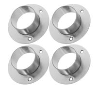NIYANGLE Support de Tringle à Penderie en Acier Inoxydable 4 Pièces Robuste | Brides Murales à Vis, Fixation Inclinée, Résiste à L'humidité, pour Placard et Salle de Bain