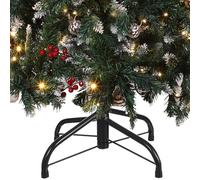 NIYANGLE Support Fixation par Vis pour Sapin de Artificiel Vert Pied Robuste et Tube de 1,9 Cm pour Décoration Extérieure de