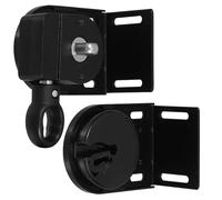 NIYANGLE Support Mural Noir pour Store à Enrouleur Extérieur Montage Facile Résistance aux Intempéries Kit de Fixation pour Stores Tamisants et Protections Solaires