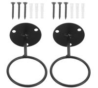 NIYANGLE Support Mural pour Balles de Baseball et Golf, Porte-balles Noir, 2 Pièces de 7 Éléments, Présentoir Compact pour Rangement et Affichage, Accessoire Pratique pour Maison et Bureau