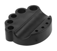 NIYANGLE Support pour Godets de Pigments de Tatouage Plastique Noir Multi-trous Organiseur Matériel Tatouage Professionnel Salon