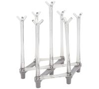 NIYANGLE Support pour Verre à Vin et Étagère à Gobelets Gris en Plastique PP, Organiseur Extensible Égouttoir, pour Rangement de Tasses et Verres à Pied la Cuisine et Bar