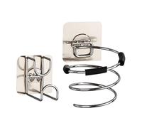 NIYANGLE Support Sèche Cheveux Acier Inoxydable Sans Perçage de Rangements Pratiques pour Salle de Bain et Lavabo